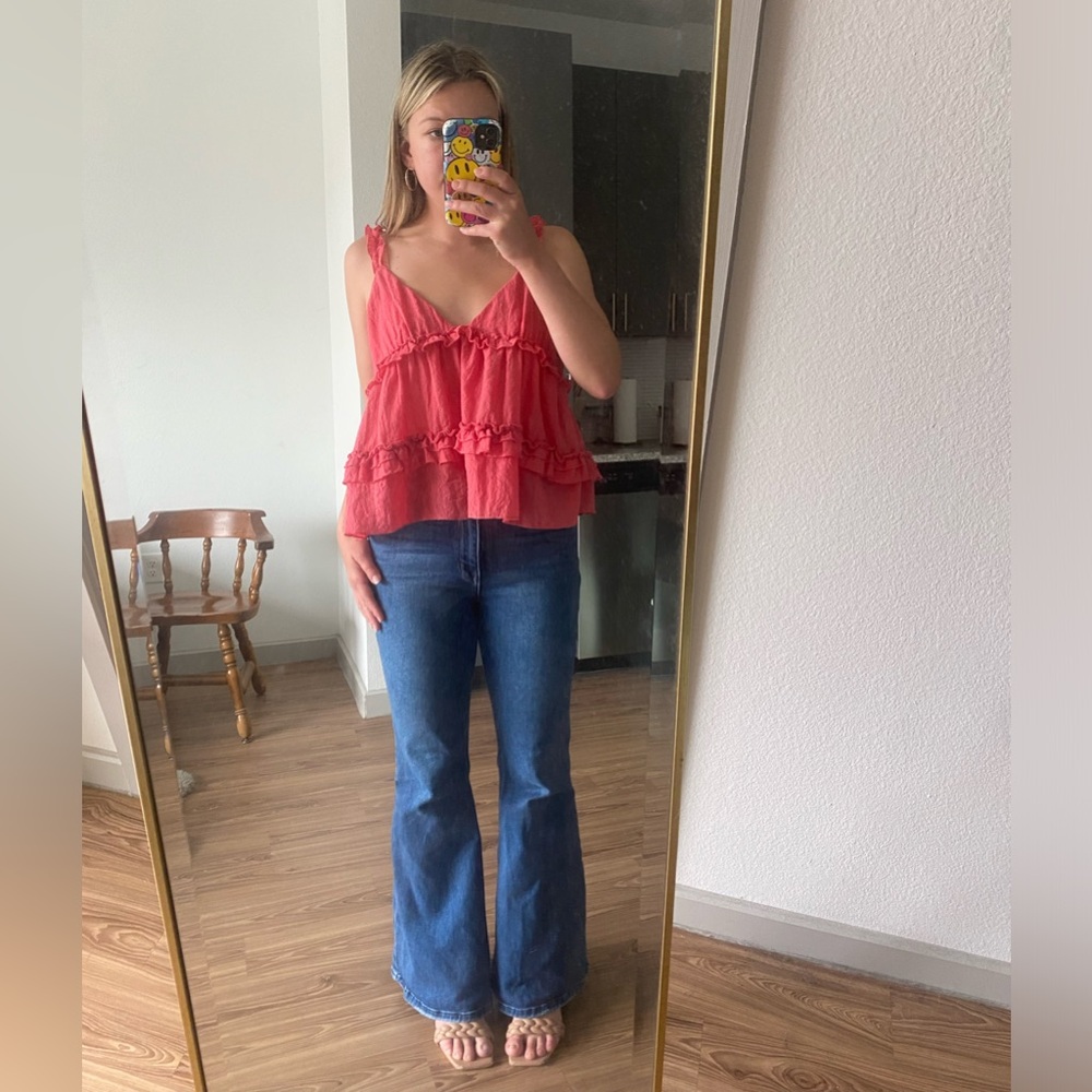 Pink Tiered Tank Top